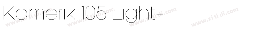 Kamerik 105 Light字体转换